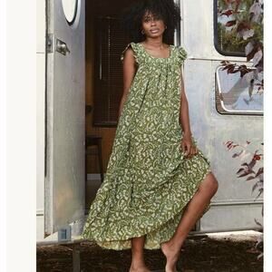 Christy Dawn Green Floral Maxi Dress